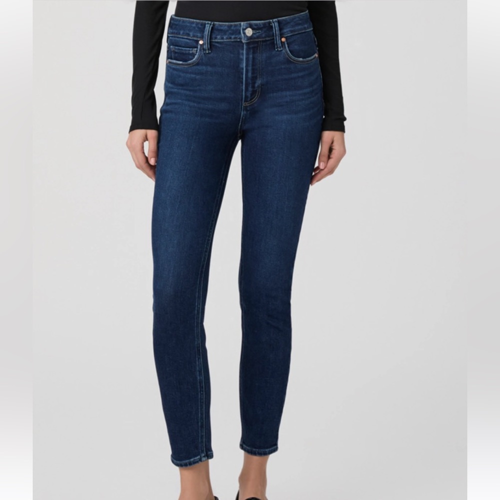 PAIGE Blue Skinny Jeans High-Waisted Stretch
